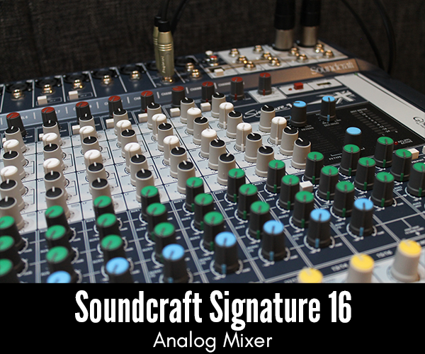 ห้องซ้อมดนตรี STUDIO Encrypt Analog Mixer Soundcraft Signature 16